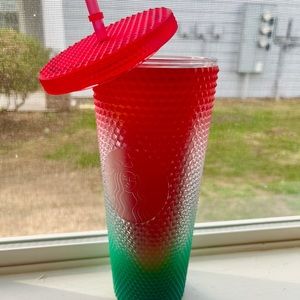 NWT Starbucks Starbucks Tumblers bling rainbow / watermelon summer OMBRE